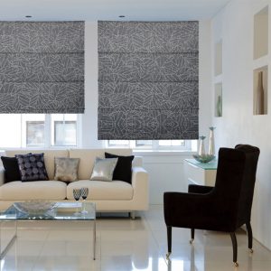 Laurel roman blinds in lounge